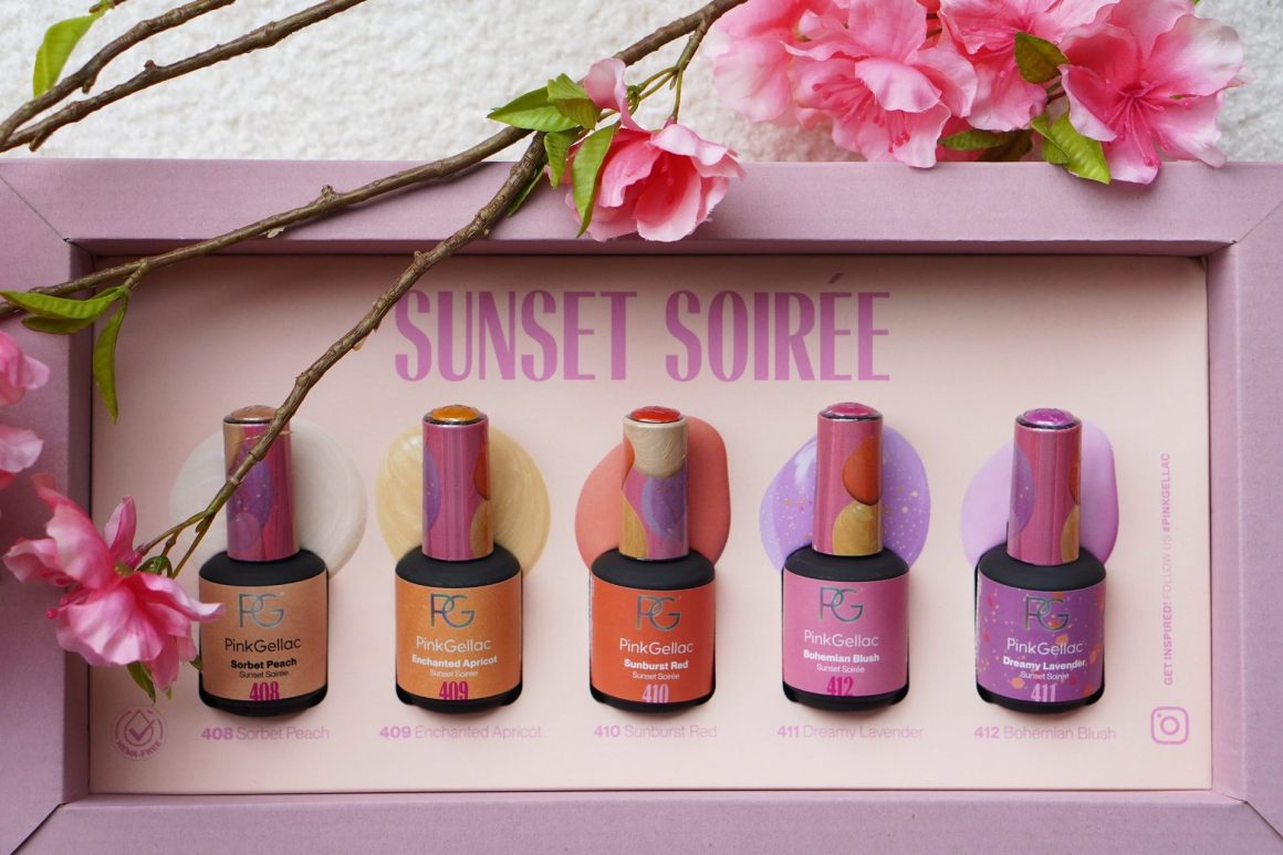 kleuren pink gellac sunset soiree